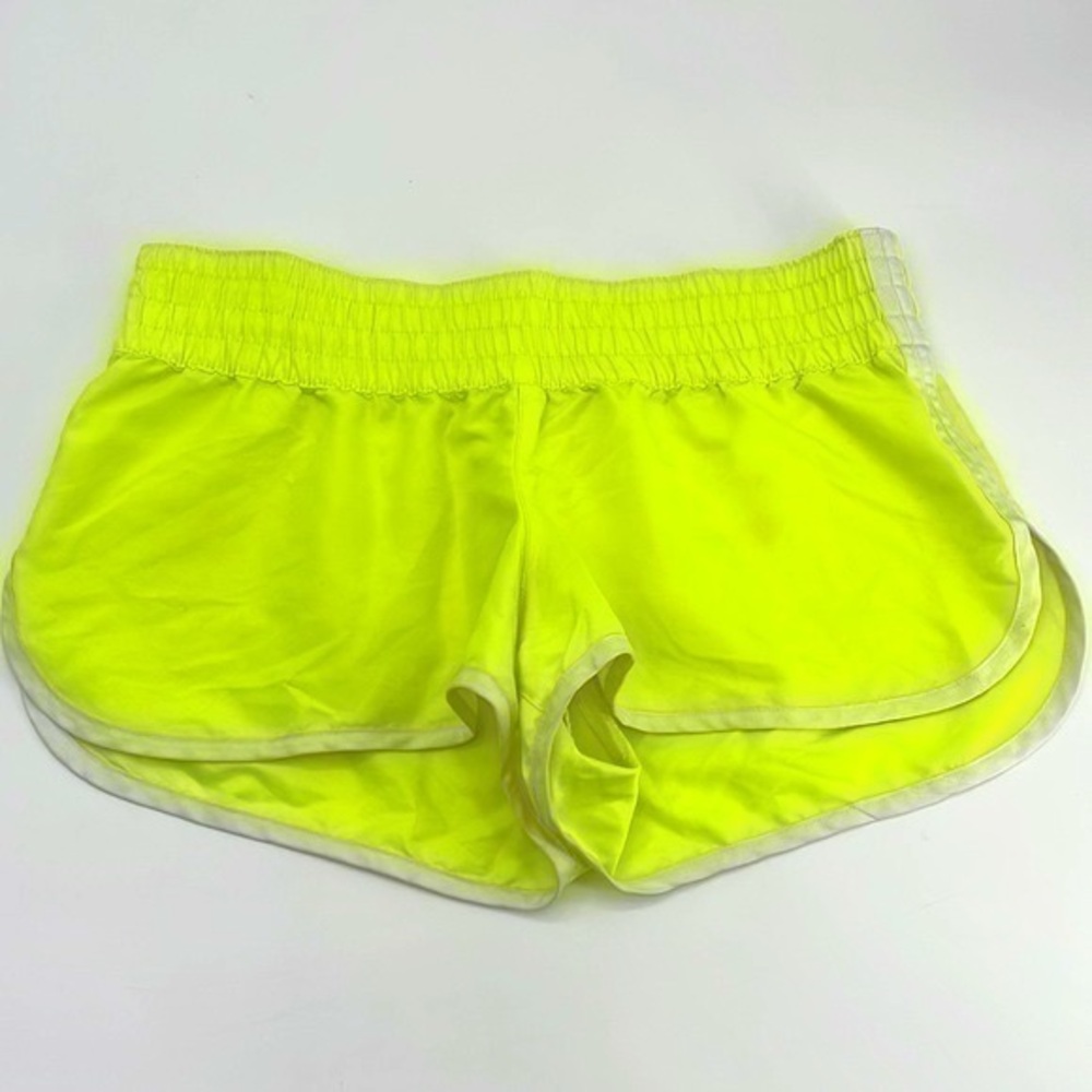 UEC Xhileration neon yellow running shorts size medium